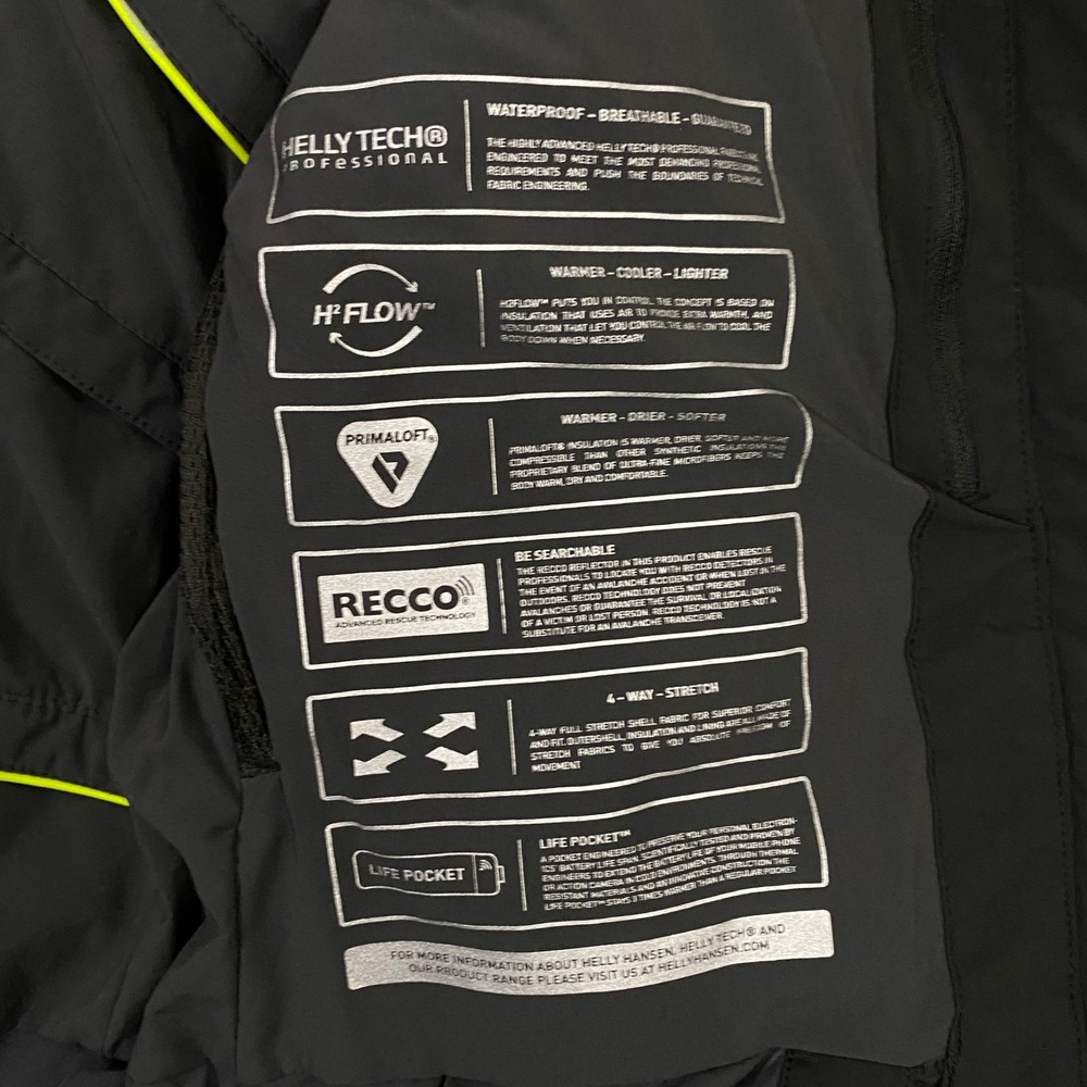 Helly Hansen Avanti Insulated Ski Jacket Womens XS Black Tech Professional - Picture 10 of 16